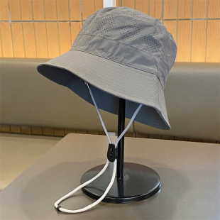 网眼透气渔夫帽子女夏季 速干遮阳防晒帽 户外徒步露营登山帽男薄款