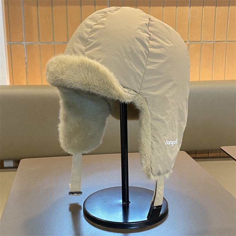 2025冬季新款羽绒棉加厚雷锋帽男女户外骑车轻盈抗寒保暖护耳帽子