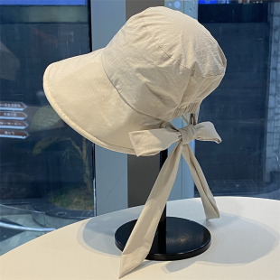 轻薄速干透气渔夫帽女春夏季 防紫外线遮阳帽遮脸大檐太阳帽子 新款