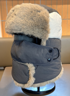 冬季保暖口罩雷锋帽男女加绒加厚防寒东北棉帽户外骑车护耳防风帽