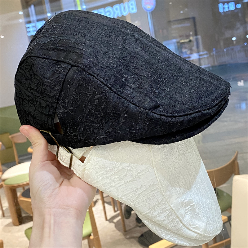 贝雷帽子女春季新款简约百搭前进帽韩版小众夏季显脸小反戴鸭舌帽