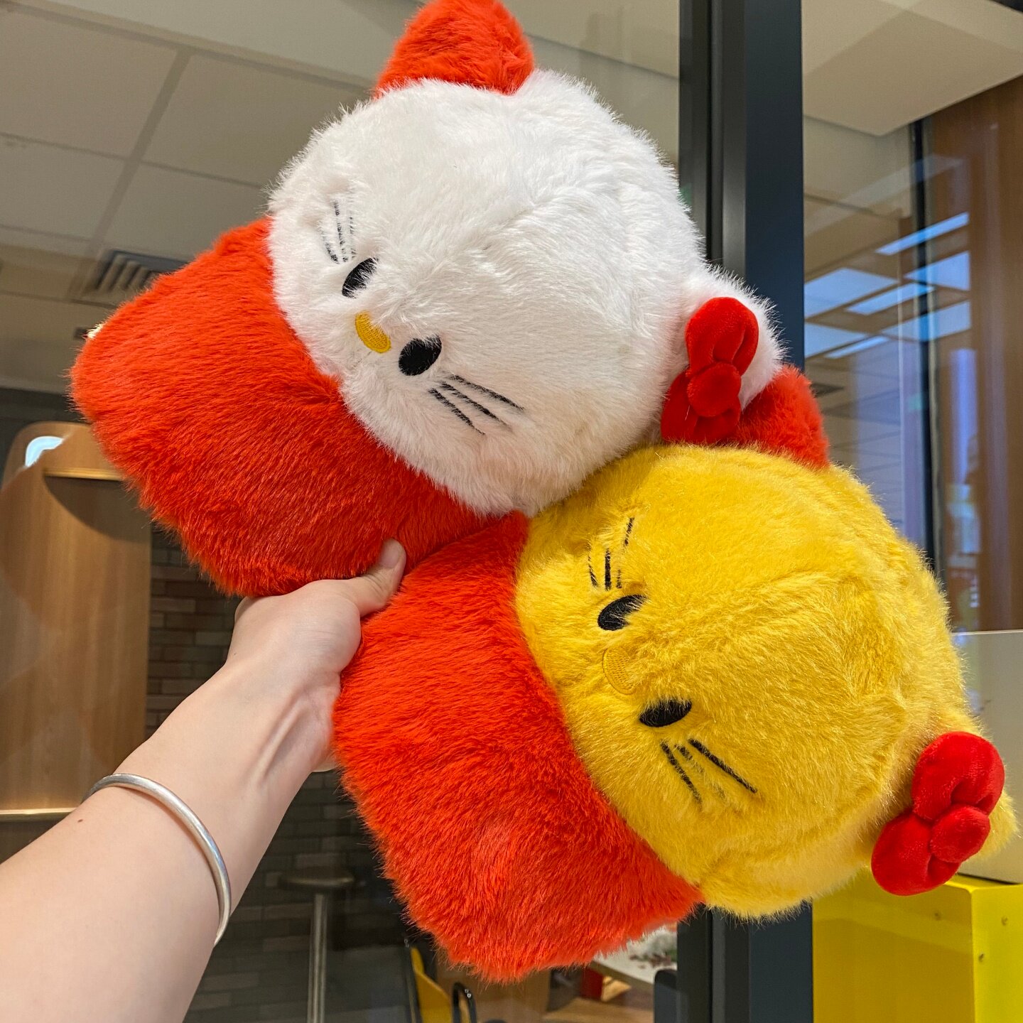 甜美可爱猫咪毛绒棒球帽子女秋冬