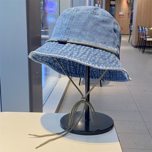 渔夫帽女春秋季 遮阳防晒帽男户外出游百搭显脸小水洗牛仔盆帽 新款