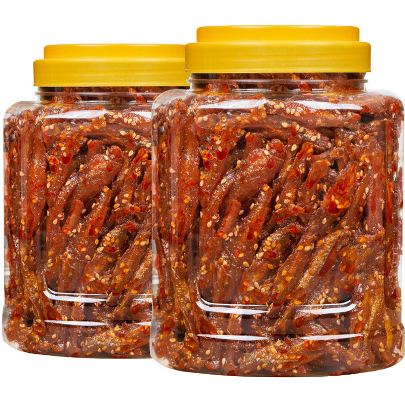 青岛即食银鱼仔小鱼干香辣500g海鲜特产休闲零食小吃零食海味解馋