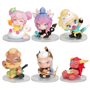 王者荣耀正版手办盒蛋周边峡谷小憩后羿程咬金瑶花木兰红buff官谷