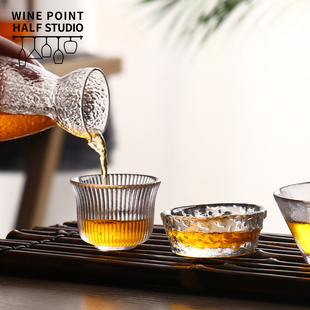 复古冰露日式小酒杯清酒杯玻璃白酒杯套装烈酒杯酒具分酒器酒盅