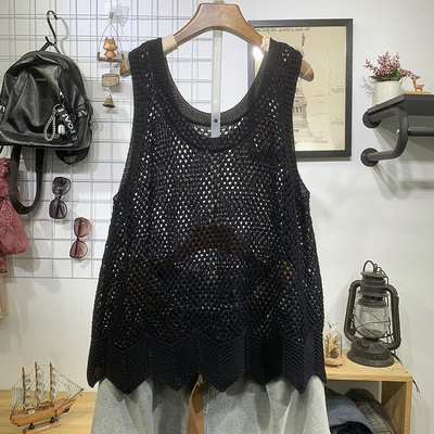 特大码夏季原宿风胖妹妹女装背心