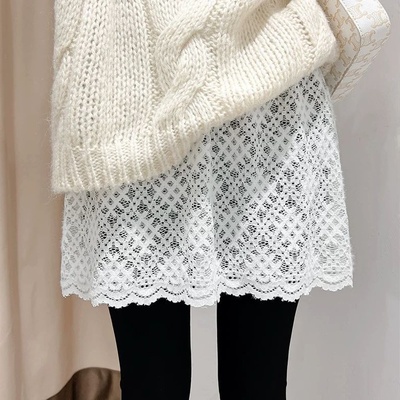 蕾丝镂空设计感秋冬季女装半身裙