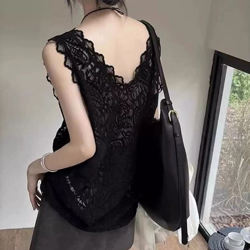 蕾丝花边吊带背心女夏季新款