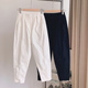 300斤特大码 哈伦裤 韩版 纯色简约风ins九分裤 胖MM2 女薄款 时尚 夏季