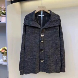 女装 胖MM秋冬新款 潮毛衣外套300斤大码 宽松显瘦百搭针织开衫 韩版