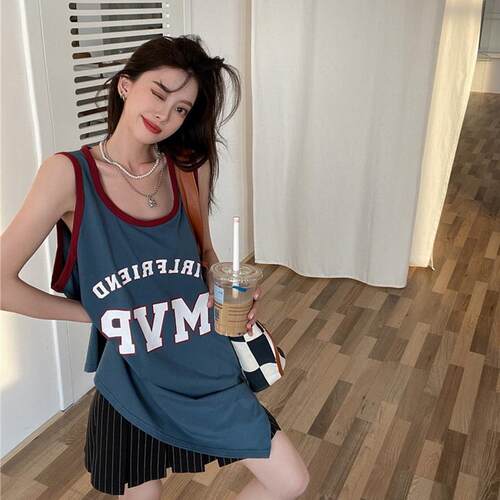 薄款无袖坎肩宽打底吊带背心女