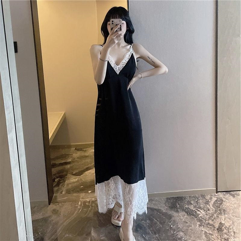 胖MM蕾丝吊带睡裙纯欲风夏季甜美