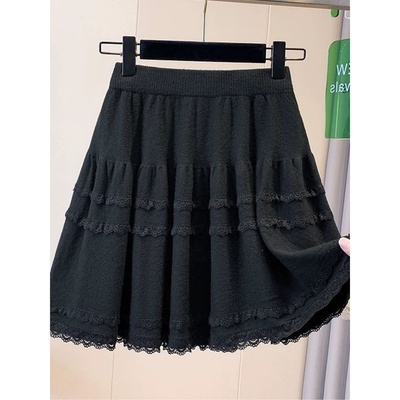 大码女装蕾丝拼接半身裙