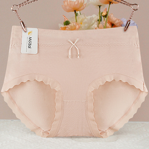 小众蝴蝶结舒适亲肤女士人棉裤衩女2023新款中腰裸感无痕三角内裤