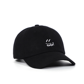 ins帽子女韩版 百搭棒球帽男笑脸刺绣春秋鸭舌帽情侣休闲弯檐帽潮