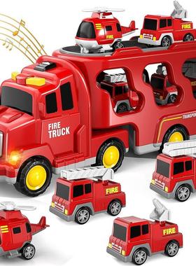 TEMI Diecast Carrier Truck Toys Cars Engineering Vehicles