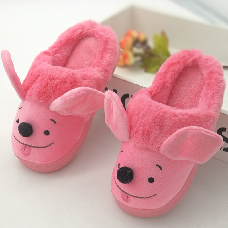 秋冬季儿童棉拖鞋清仓3女童4中大童毛拖鞋5加厚防滑半包根特价6岁