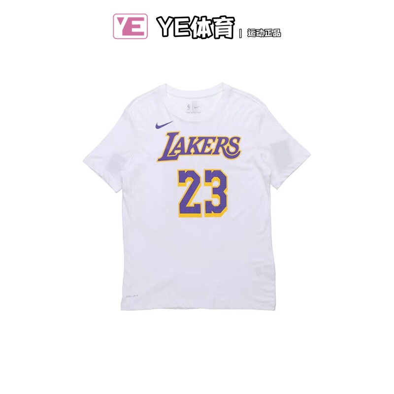 耐克/Nike NBA DRI-FIT湖人23詹姆斯短袖AR4888-109 BQ1541