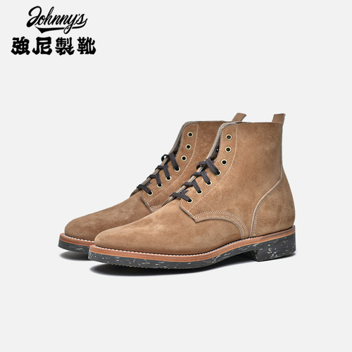 强尼制靴秋冬复古工装靴