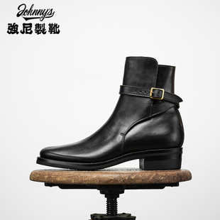 强尼制靴 Jodhpur焦特布尔靴玛雅马皮高帮男靴商务休闲骑士靴