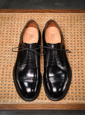 强尼制靴 马臀皮三接头德比皮鞋Derby shoes正装通勤商务男士皮鞋