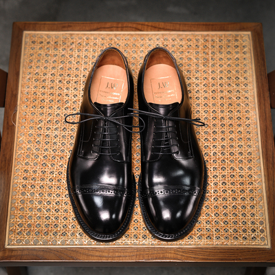 强尼制靴 马臀皮三接头德比皮鞋Derby shoes正装通勤商务男士皮鞋