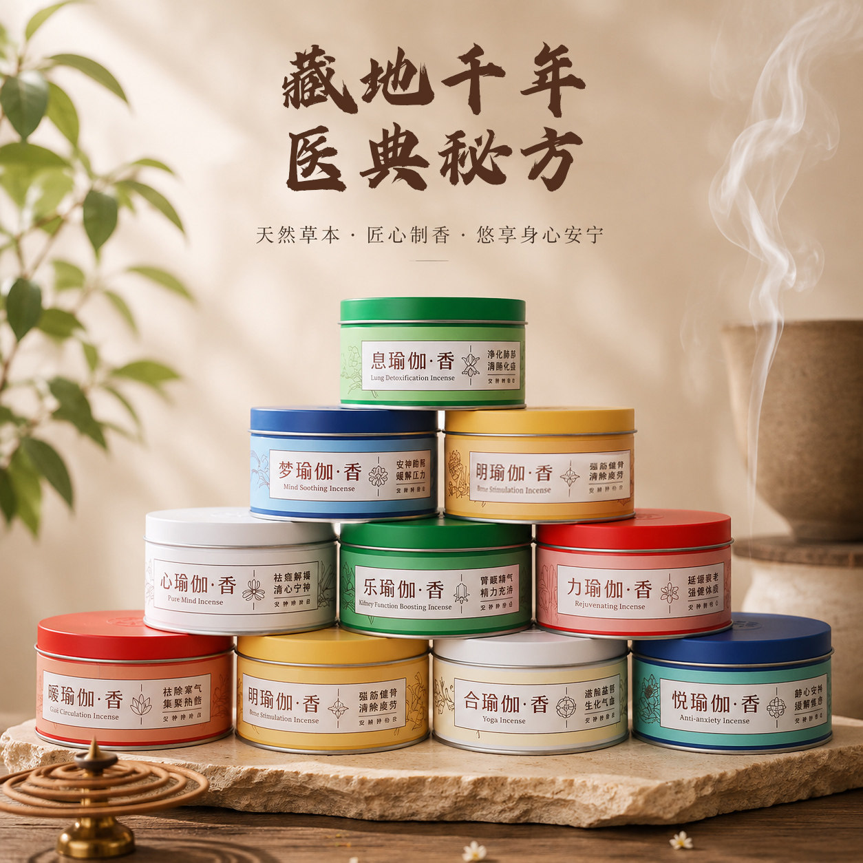 藏香养生天然疗愈手工植物藏养生香薰香料