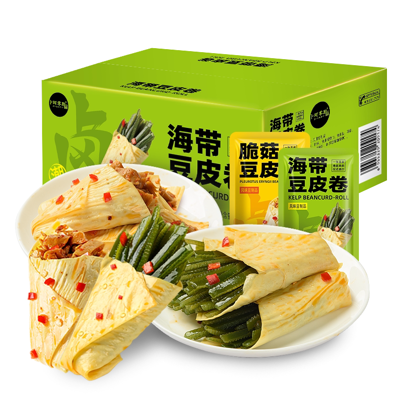 卜珂零点豆皮卷风味豆制品箱装