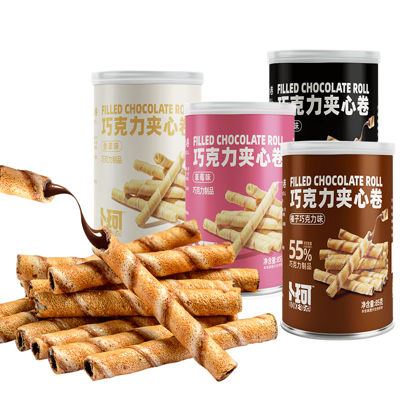 卜珂零点巧克力夹心卷