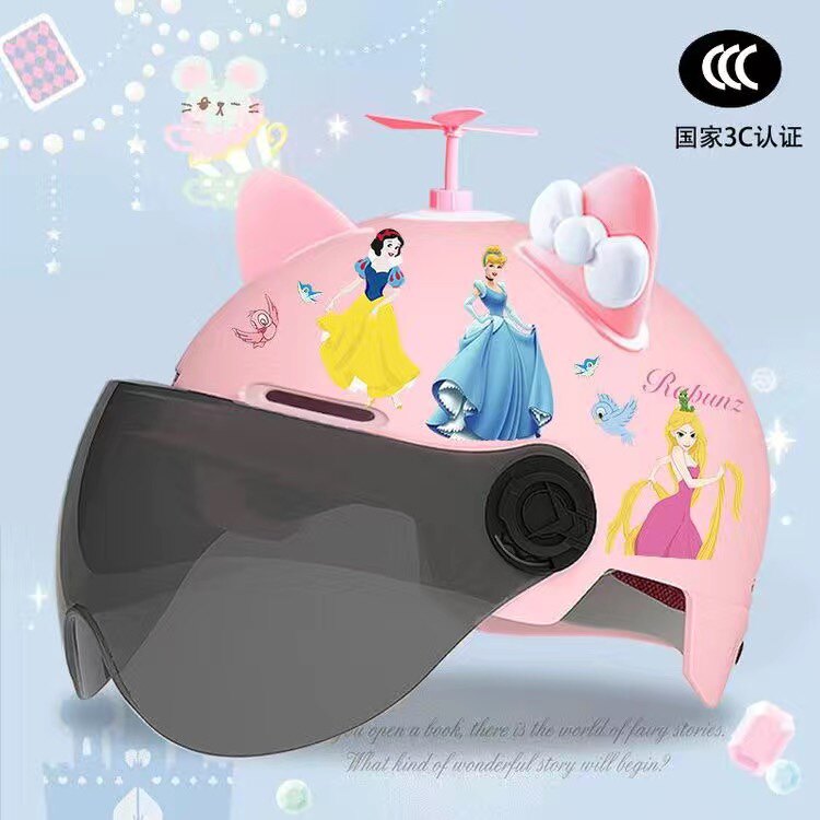 儿童头盔可爱女孩爱莎公主3C认证电动车夏防晒宝宝艾莎女童安全帽
