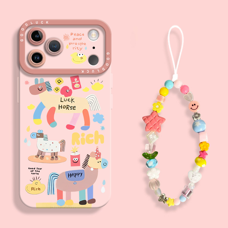 彩绘创意马适用iPhone17手机壳新款苹果17promax液态苹果air全包瞳眼硅胶壳17pro保护套ip17带挂绳17个性可爱,3C数码配件,手机保护套/壳,淘宝优惠券,粉丝福利购,淘宝优惠卷