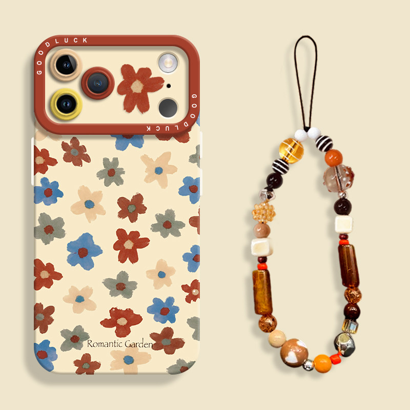 适用苹果17碎花花园手机壳