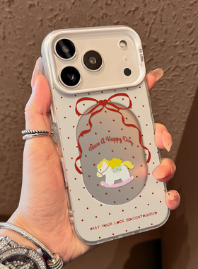 蝴蝶结马适用iPhone17手机壳苹果17promax彩银磨砂壳17pro硬壳苹果air保护套ip16男女15pro卡通14网红13可爱