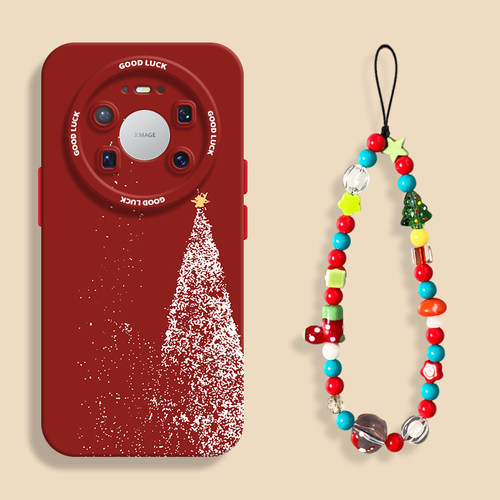 适用mate80简约圣诞树手机壳