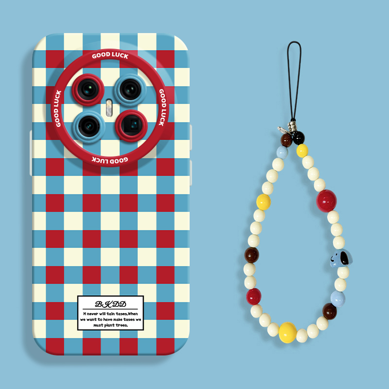 【小红书爆款】红蓝撞色格子壳