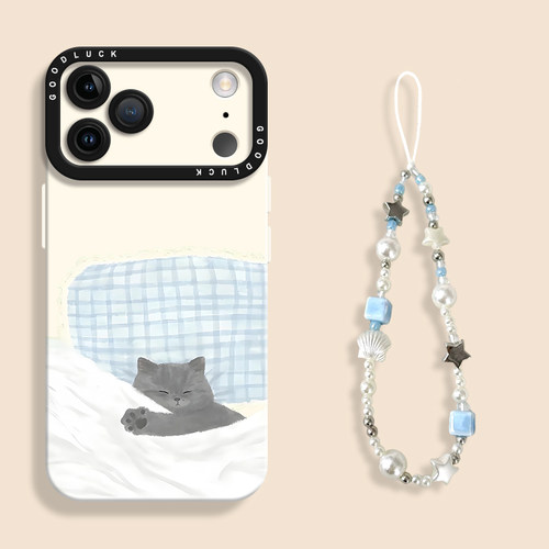 适用苹果17睡觉小猫手机壳