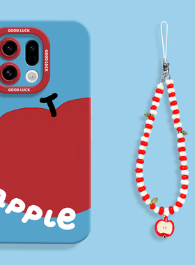 ins半个apple适用oppofindx9手机壳oppofindx9pro全包瞳眼硅胶壳x9液态软壳OPPO保护套x9pro男女网红可爱