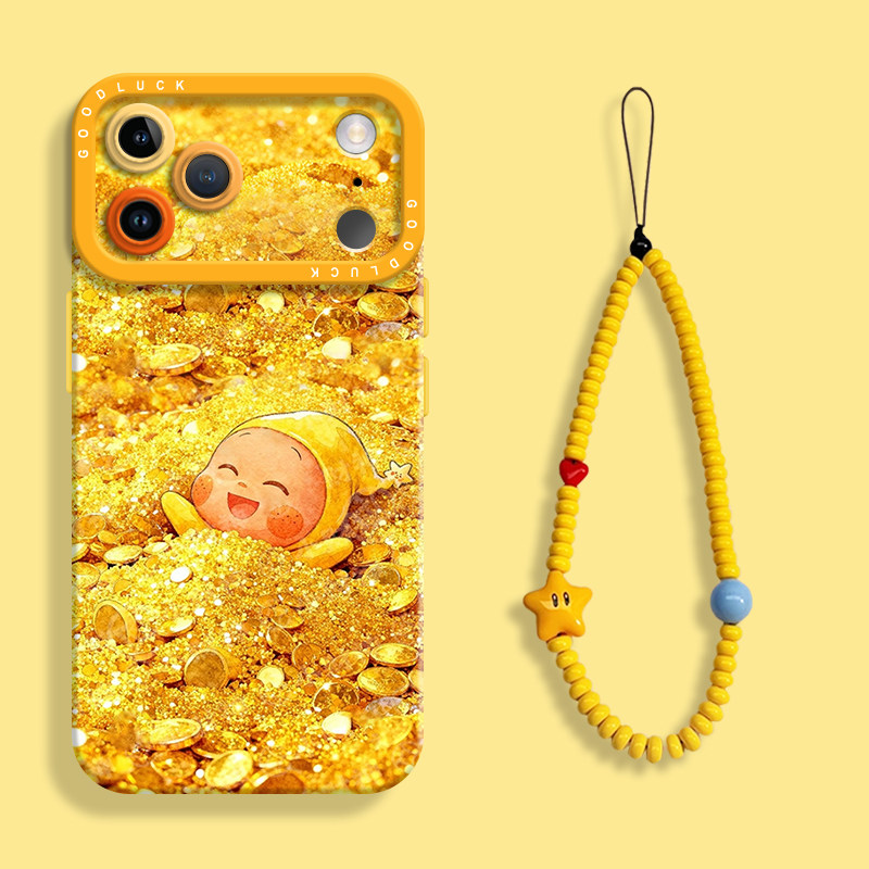 卡通金币星星人适用iPhone17手机壳苹果17promax液态苹果air全包瞳眼硅胶壳17pro保护套ip17带挂绳17男女可爱,3C数码配件,手机保护套/壳,淘宝优惠券,粉丝福利购,淘宝优惠卷