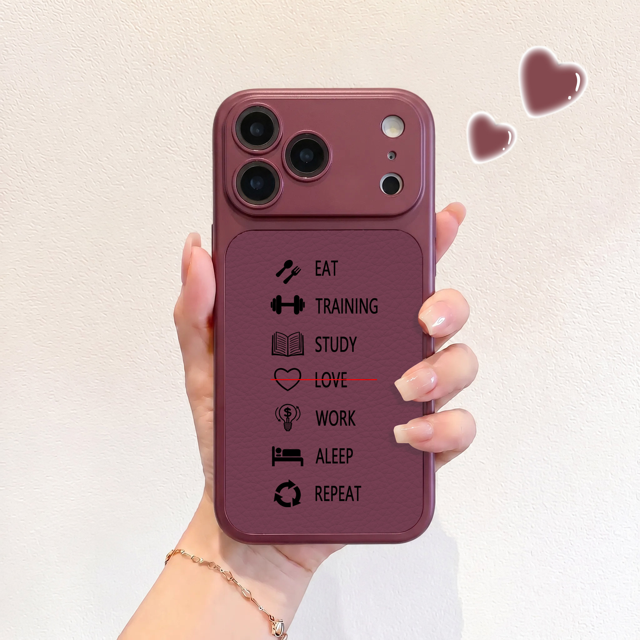 自律清单适用iPhone18promax不会撞壳手机壳新款苹果18pro仿皮18皮纹壳17pro保护套ip17男女15卡通14可爱全包