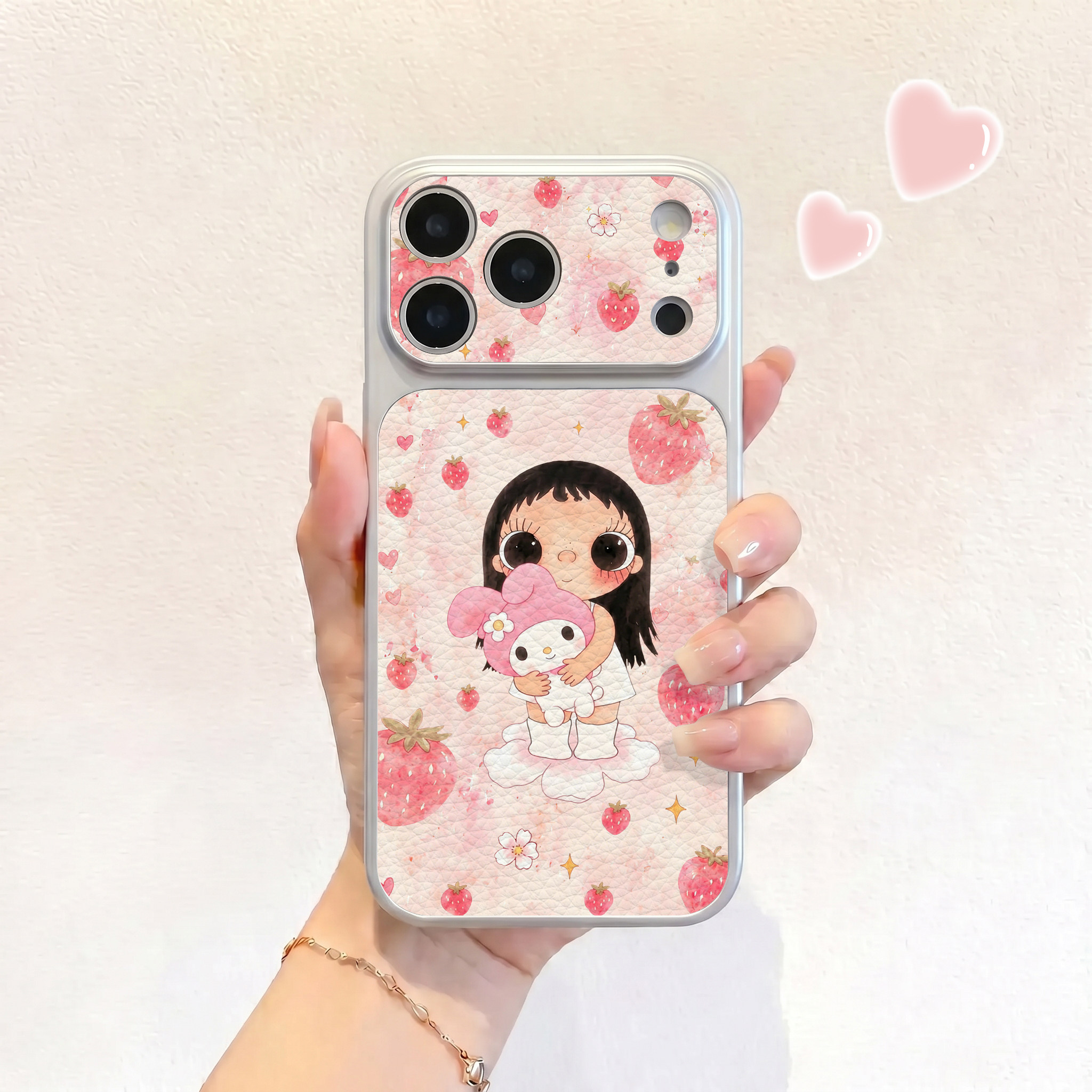 抱美乐蒂小玉适用iPhone17不会撞壳手机壳新款苹果17promax仿皮16pro皮纹壳17pro保护套ip16男女15卡通14可爱