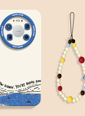 ins蓝色湖小船适用华为mate80手机壳mate80pro全包瞳眼硅胶壳mate80promax防摔保护套mt80RS非凡大师男女个性