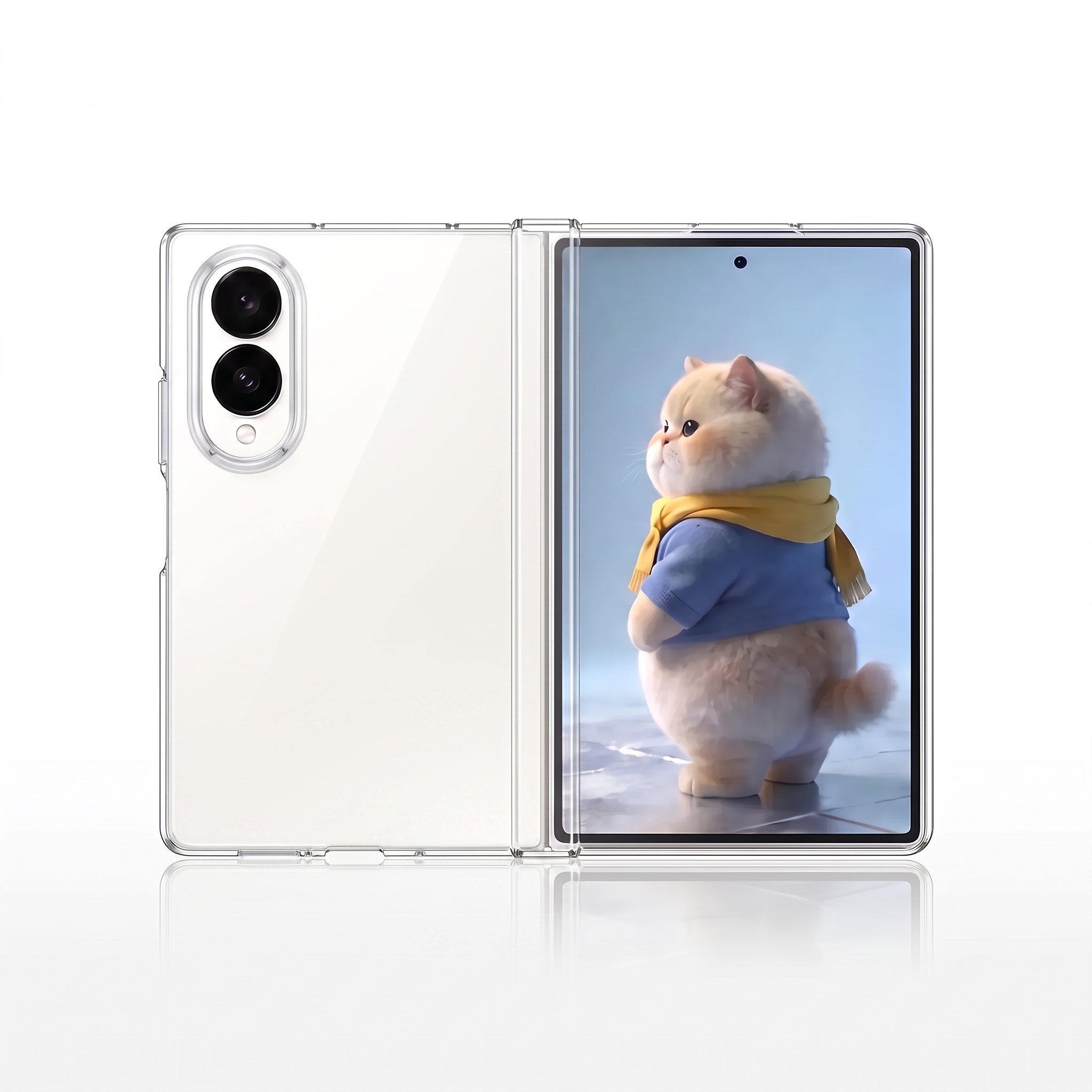 适用三星zfold8透明三件套壳图片