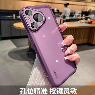 适用华为p70透明镜头膜壳