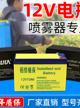 电动喷雾器蓄电池12V8AH喷雾器电瓶打药机电池12V10AH照明监控