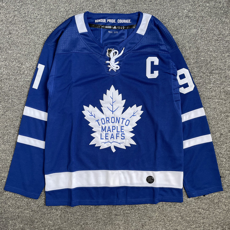유럽과 미국의 거리 대형 힙합 긴팔 아이스 하키 저지 MAPLE LEAFS JUSTIN BIEBER 힙합 저지 중간 길이