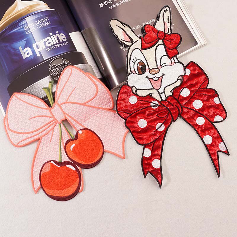 卡通兔子布贴大号衣服补丁可缝大码衣服贴补衣贴刺绣贴布大面积