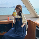 现货数据好牛仔背带裙连衣裙同款T恤35有售131-9016P85K138，女装连衣裙，浙宝131