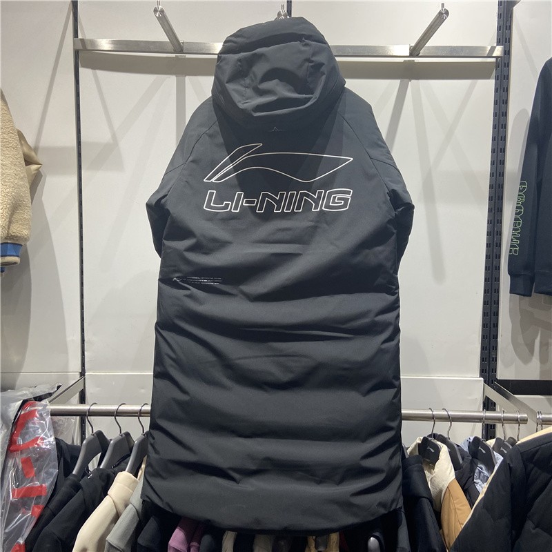 李宁2022冬季新款篮球长款羽绒服