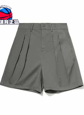 中国李宁 男子运动生活系列纯白透气运动休闲国潮工装短裤AKSP149